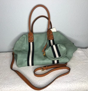 Neu mit Etikett Le Miel Damen 2 N 1 grün vegan TheLaney BowlingBag Handtasche und Geldbörse - Bild 1 von 5