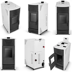 Toby H 15 Pelletofen Wasserführend 14kW Pelletheizung Pelletkamin WiFi Weiß - Bild 1 von 10