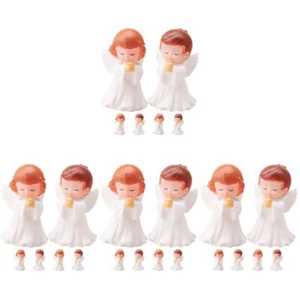 4 Pieces Puppe Spielzeug Engel Ornamente Englische Statue Baby - Foto 1 di 12