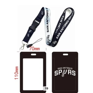San Antonio Spurs NBA Lanyard Keychain AND ID Tag Holder Basketball Fan Gift - Picture 1 of 1