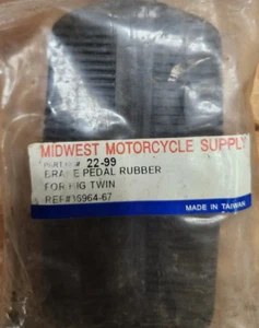 Harley Davidson Brake Pedal Rubber Touring Chopper Bobber Shovelhead Pan 23-268 - Picture 1 of 2
