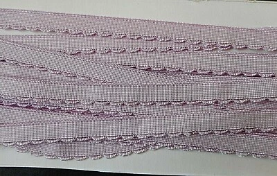 Elástico suave malva 10 metros de 10 mm de ancho Foto 1 de 3