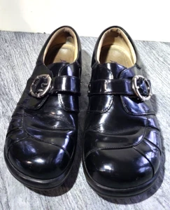 Alegria Khloe Womens Shoes Sz 7.5/8 Black Pantent Leather Comfort Buckle KHL-011 - Picture 1 of 12