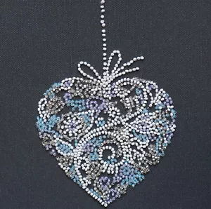 Perlenstickset ""Spitzenherz"" Größe 5,9""x5,9""/15,0x15,0 cm - Bild 1 von 7