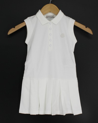 MONCLER ENFANT POLO SENZA MANICHE VESTITO RAGAZZA NUVOLA BIANCO PREZZO AL PUBBLICO £150 ANNUNCIO