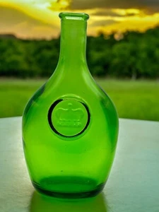 Vintage Wheaton New Jersey Green Glass Bottle With Embossed Crown 5.5” - Picture 1 of 7