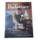 1963 Budweiser Beer - Cheese 'n Crackers / Ford Autolite - Annonce imprimée vintage