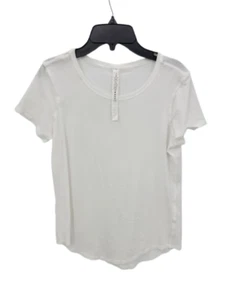 Top Lululemon Activewear para mujer 4 blanco manga corta algodón pima elástico informal - Imagen 1 de 10