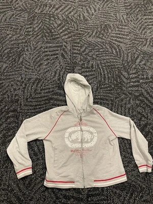 Chaqueta con Capucha Pullover Cremallera Completa Tachonada Roja Y2K Ecko De Colección Mujer (Talla 2XL) Foto 1 de 4