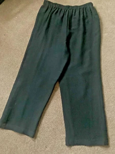 Eskandar Nieman Marcus black pull on light weight silk with lining pants, size 0 - Imagen 1 de 3