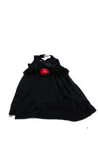 Rykiel Enfant Childrens Girls Satin Bow Sleeveless Jersey Dress Black Size 6 - Picture 1 of 3