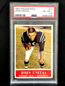 1964 PHILADELPHIS JOHN UNITAS #12 PSA 4.5 - Picture 1 of 1