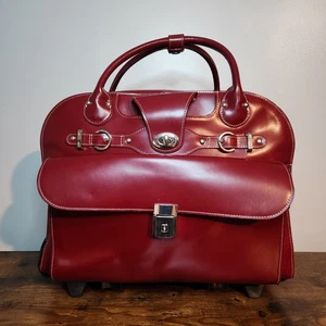 McKlein Edgebrook Leder Laptop Breifcase auf Rädern abnehmbares Handgepäck - Bild 1 von 24