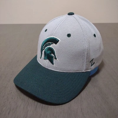 Michigan State Spartans Green Grey Size M/L Fitted Hat Zephyr  - Image 1 of 4
