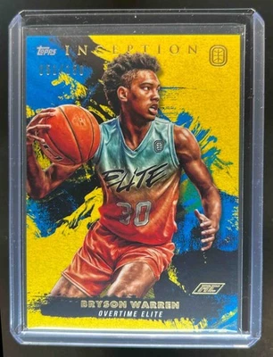 2021-22 Topps Inception OTE Bryson Warren RC Yellow Rookie #/150 - Image 1 of 2