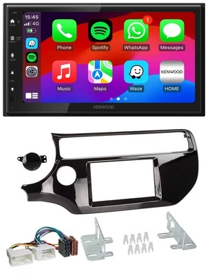 Kenwood MP3 USB DAB 2DIN Bluetooth Autoradio für Kia Rio UB ab 15 piano-schwarz - Bild 1 von 4