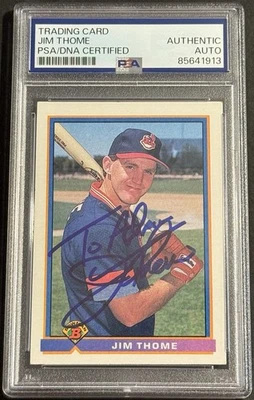 Jim Thome Signed Auto 1991 Bowman Rookie Card PSA/DNA Slabbed To Adam - Image 1 of 2
