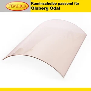 Kaminglas gebogen für Olsberg Odal Kaminscheibe Ofen Sichtscheibe Ofenscheibe - Bild 1 von 6
