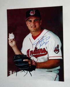 JARET WRIGHT SIGNED 8X10 ROOKIE OFFICIAL 1997 CLEVELAND INDIANS PHOTO - Picture 1 of 2