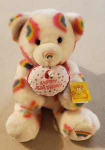 Build A Bear White Rainbow Summer Hugs Bear W Cupcake 15" - Picture 1 of 6