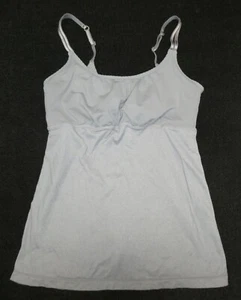 Lululemon women's light gray stretch sports bra tank top Sz 6 (S) - Picture 1 of 4