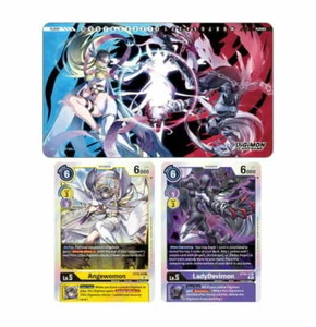 Digimon TCG Tamer Goods Set Angewomon & LadyDevimon PB14 Playmat + Karten - Bild 1 von 7