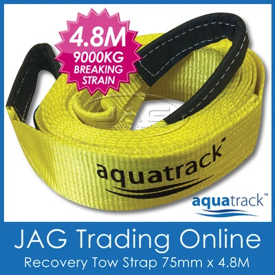AQUATRACK 4.8M 9000kg 9T RECOVERY TOW STRAP 4x4 4WD not Snatch - Tree Protector - image 1 of 3