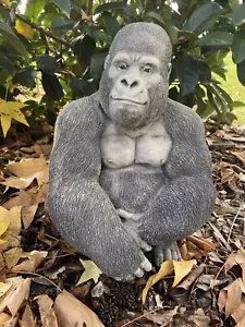 Gorilla Ape Monkey Statue Ornament Animal Concrete Cement Garden Australian Made - Picture 1 of 10