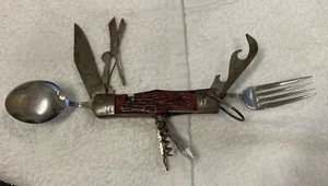 Vintage Camp Folding Multi-tool Knife - Picture 1 of 9