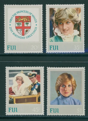 Fiji Scott #470-473 MNH Princess Diana 21st Birthday CV$3+ 384492 Cover