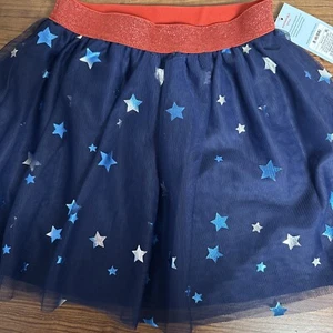 Girls Red/Silver/Blue Stars Cat &Jack Skirt 6/6X NwT - Picture 1 of 3