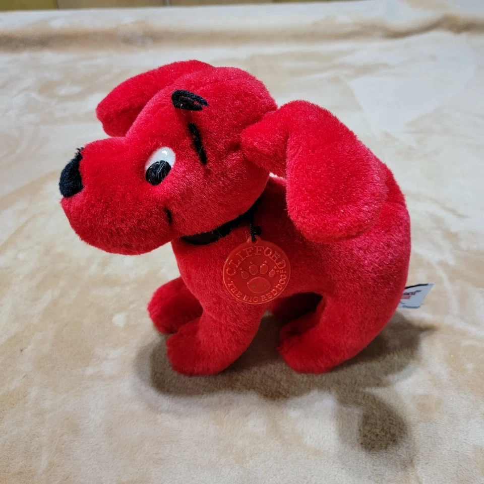 Juguete de peluche CLIFFORD THE BIG RED DOG 2002 Scholastic Side Kicks 8" ¡SOPORTES! Foto 1 de 4