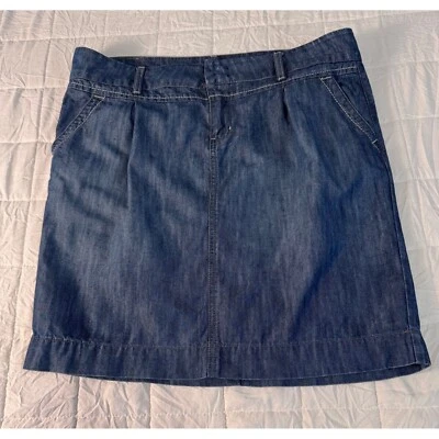 Falda vaquera Level 99 lavado oscuro línea A bolsillos informal para mujer talla 31 Foto 1 de 4