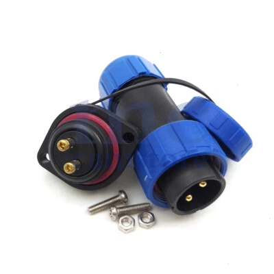 SP21 2 Pin Waterproof Electrical Wire Connector,Circular Screw Crimp Plug Socket - Image 1 of 4