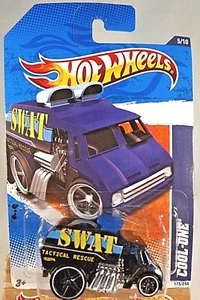 2011 Hot Wheels #175 City Works-SWAT Tactical Rescue COOL-ONE Dark Blue w/Pr5sp - Picture 1 of 4