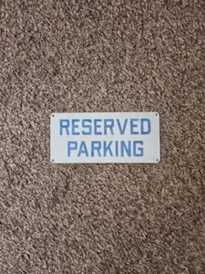 RESERVED PARKING METAL SIGN 14 X 7 - Picture 1 of 1
