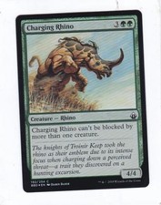 Magic: MTG: Battlebond: Foil: Charging Rhino