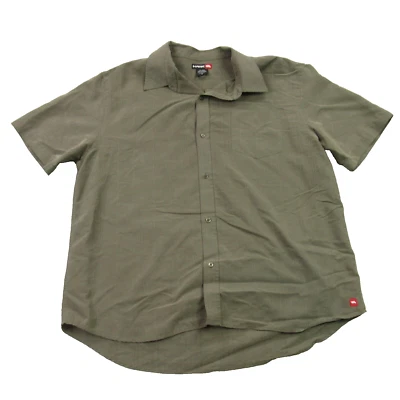 Camisa Tony Hawk Para Hombres XL Manga Corta Ligera Bolsillo Botón Frontal Verde Foto 1 de 4