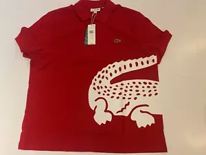 Lacoste RED SZ M Men Polo Shirt 100% Cotton Shrt Slve Casual Logo NWT PH5284 240 - Picture 1 of 3