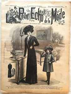 LE PETIT ECHO DE LA MODE n° 49 du 5 Décembre 1909 ancienne revue Robe Chapeau - Picture 1 of 4