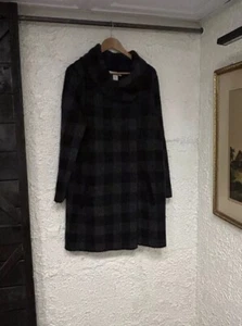 Lovely Ellen Tracy 1x Black And Gray Buffalo Plaid Sweater Coat (22H) - Picture 1 of 4