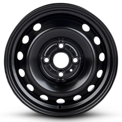 New Wheel for 1997-2002 Ford Escort 14x5.5 inch Steel Rim Painted Black - Image 1 of 4