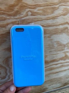 iPhone 6 Plus Silicone Case Blue - Picture 1 of 2