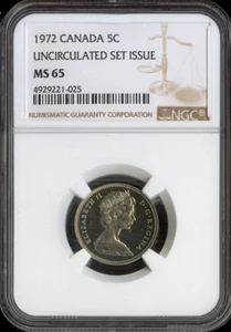 1972 Canada 5 Cents 5C NGC MS65 - Quality - Picture 1 of 2