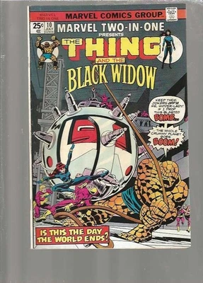 MARVEL TWO IN ONE 10 - THING &  BLACK WIDOW    -BRONZE AGE      MARVEL COMICS - image 1 of 2