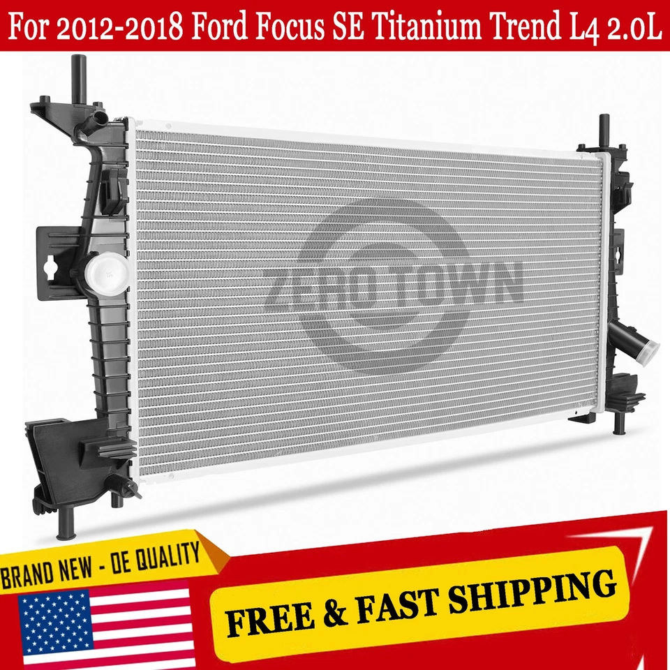 13219 Aluminum Core Cooling Radiator OE Replacement For 2012-18 Ford Focus 2.0L Foto 1 de 4