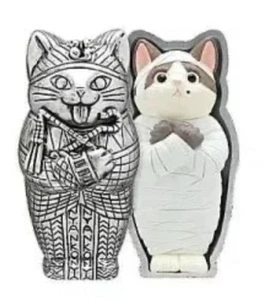 Gasha Kitan Club La Mummia Gatto Capsula Giocattolo Argento - Foto 1 di 3