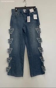 Forever 21 Baggy Denim Butterfly Jeanshose. - Größe 26 - Bild 1 von 5