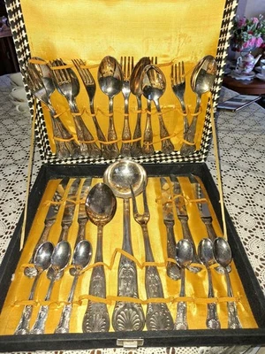 Set Posate ×6 Placato Argento 800 Vintage - Immagine 1 di 4