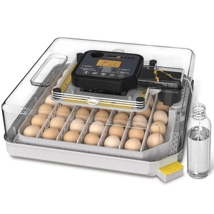48 Eier Inkubator, automatische Drehung, Temperatur Feuchtigkeit Kontrolle, Kerze, Huhn/Ente/Wachtel - Bild 1 von 8